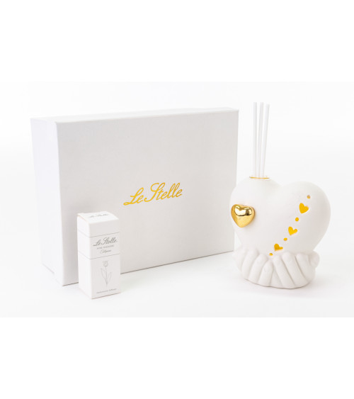 Profumatore cuore nelle mani con luce a led