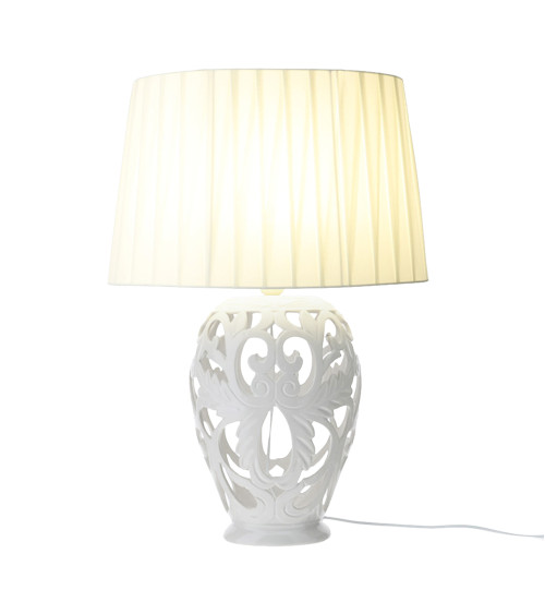 Lampada traforata barocca ovale