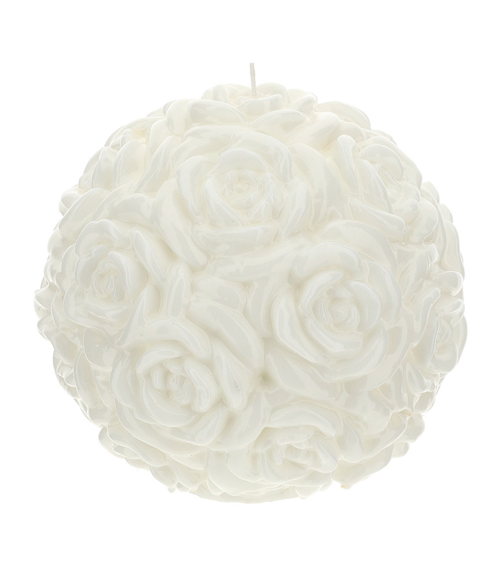 Candela sfera con decoro rose