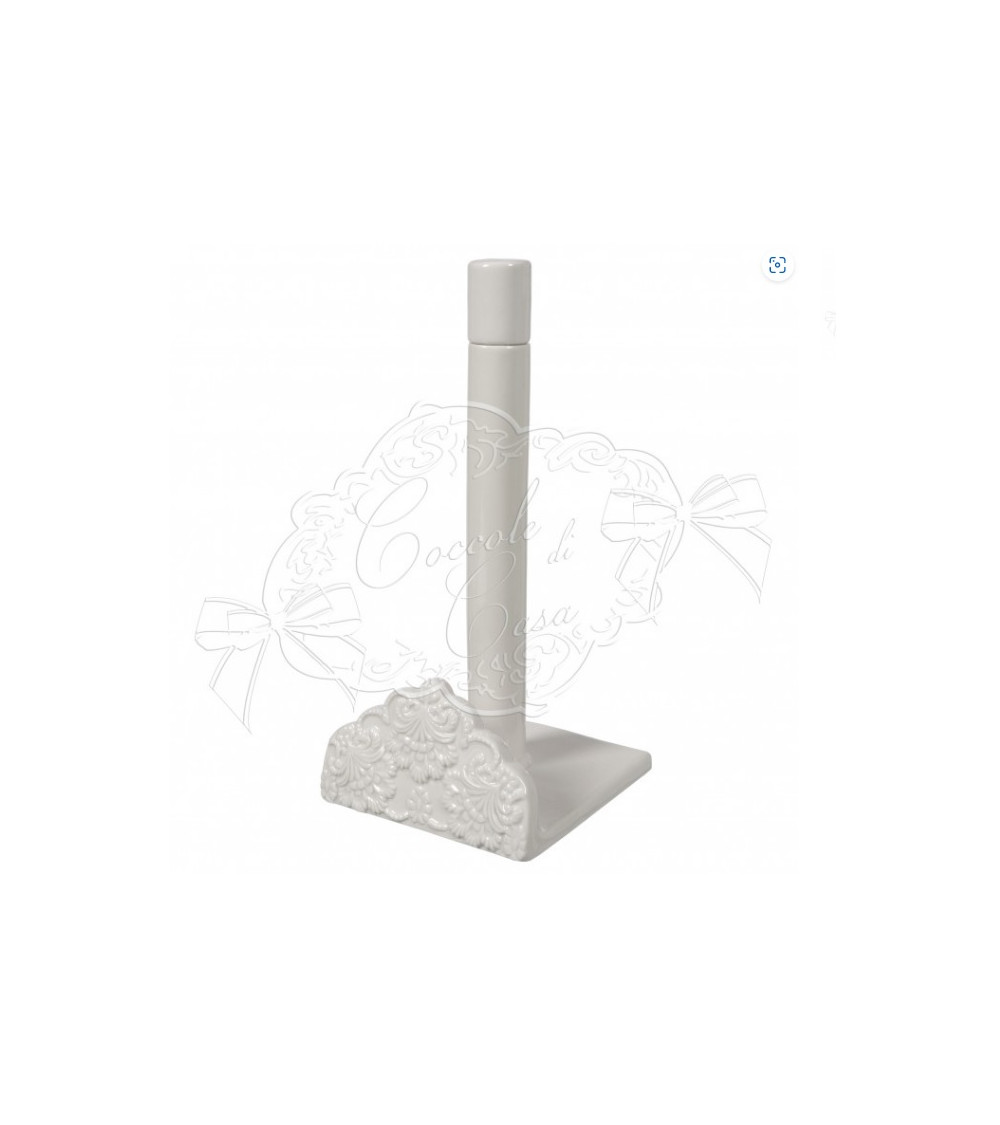 PORTA ROTOLO CERAMICA BIANCA