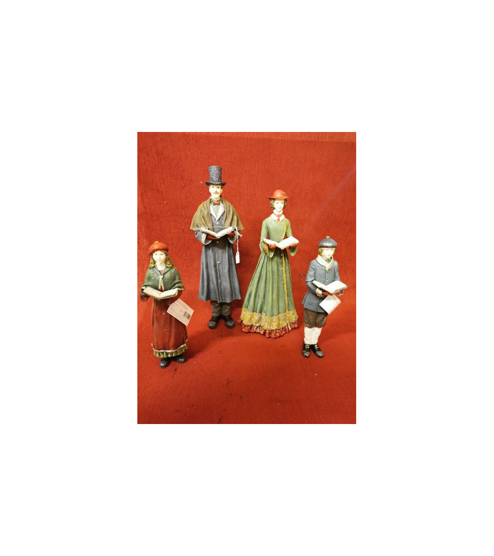 4pz i cantori  materiale resina  misura cantore uomo 40cm  misura cantore donna 36cm  misura cantori bambini 28cm