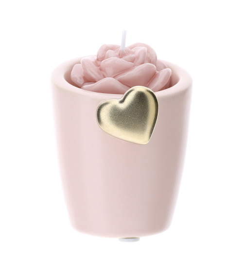 PORTACANDELA CON CUORE ORO