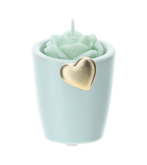 PORTACANDELA CON CUORE ORO