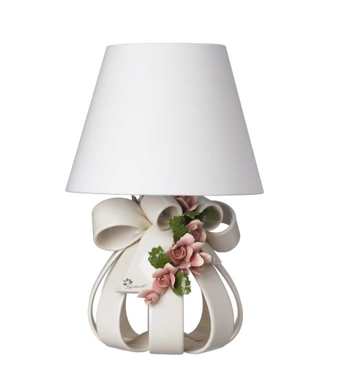 Lampada con fiori rilievo