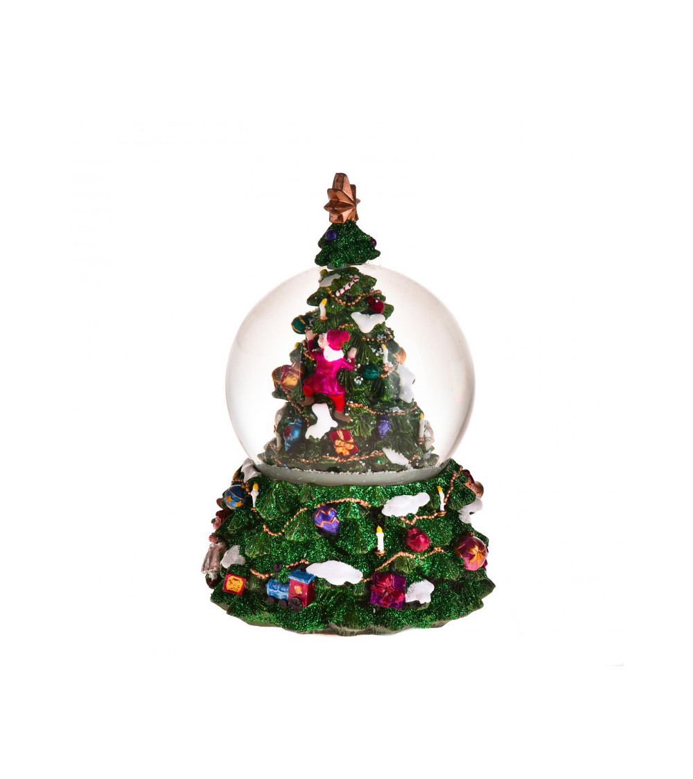 CARILLON PALLA ACQUA NEVE ALBERO DI NATALE