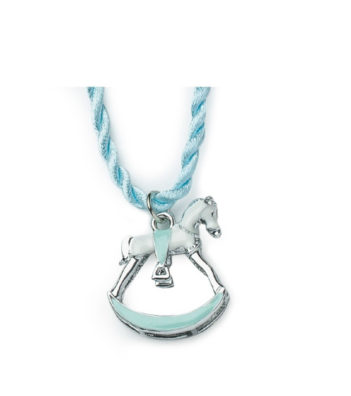 Pendente cavalluccio celeste Hervit