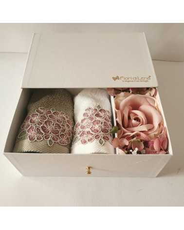 BOX 2 LAVETTE CON FIORI PROFUMATI