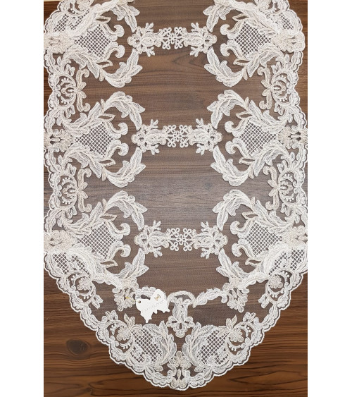 RUNNER IN PIZZO OVALE NOCCIOLA