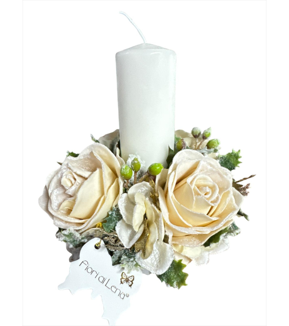 Girocandela con 4 rose