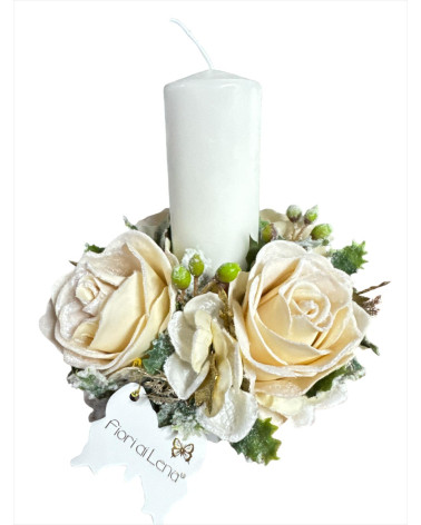 Girocandela con 4 rose