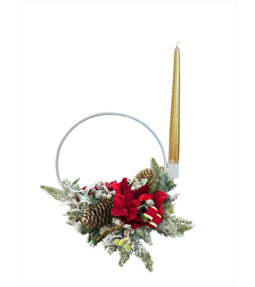 PORTACANDELA CON DECORAZIONE