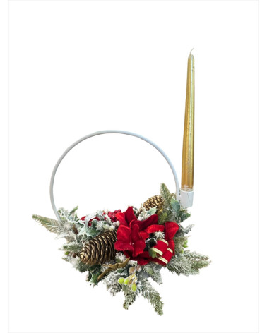 PORTACANDELA CON DECORAZIONE