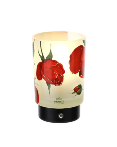 LAMPADA IN VETRO CON ROSE