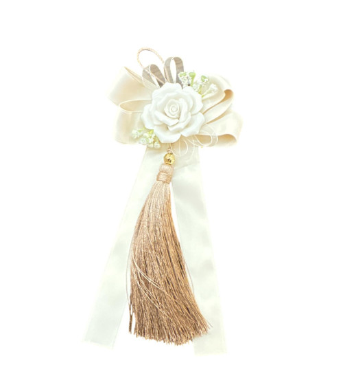 NAPPA COGNAC CON FIORE CERAMICA