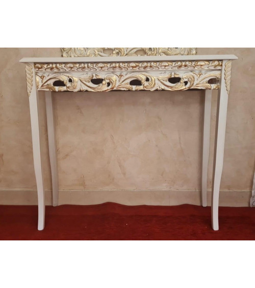 CONSOLLE IN LEGNO TRAFORATA