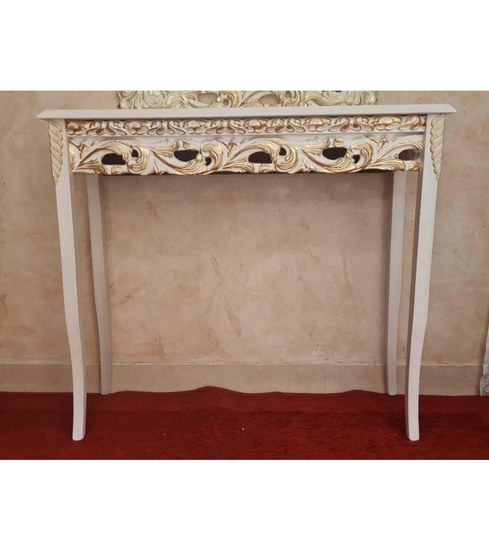 CONSOLLE IN LEGNO TRAFORATA