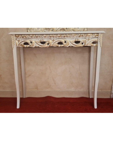 CONSOLLE IN LEGNO TRAFORATA