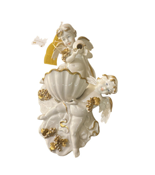 ACQUASANTIERA CON PUTTI AUTUNNO