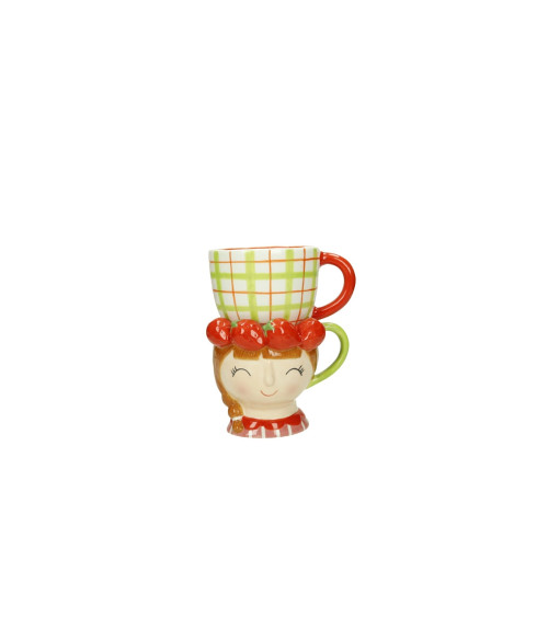 TAZZA DOUBLE LADY FRAGOLA
