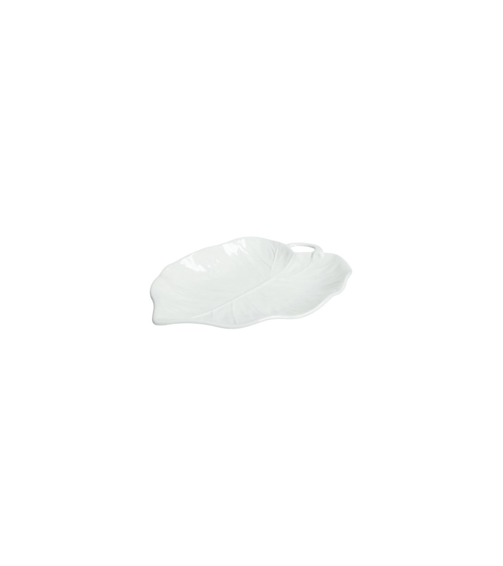 VASSOIO FOGLIA TIGLIO BIANCO