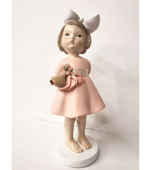 Bimba in resina rosa