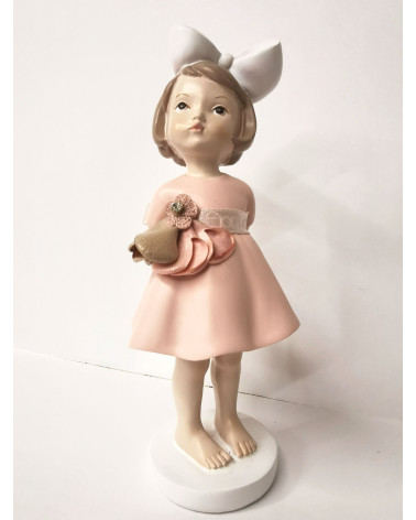 Bimba in resina rosa