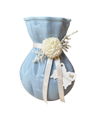 VASO CELESTE POLVERE DALIA