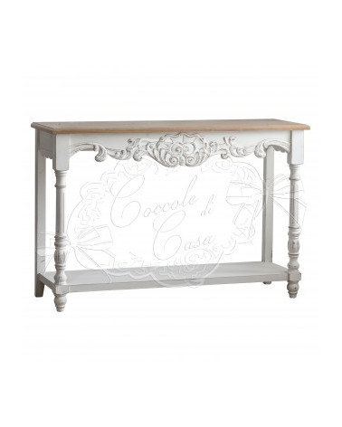 CONSOLLE DECORATA CON RIPIANO