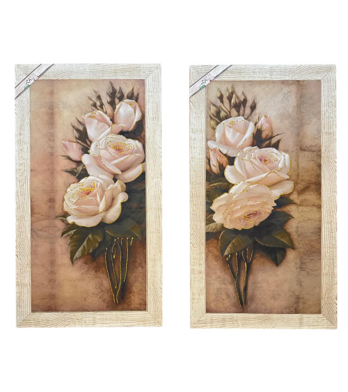 COPPIA DI QUADRI CON ROSE