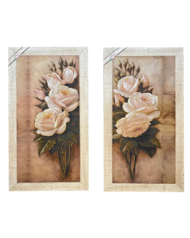 COPPIA DI QUADRI CON ROSE