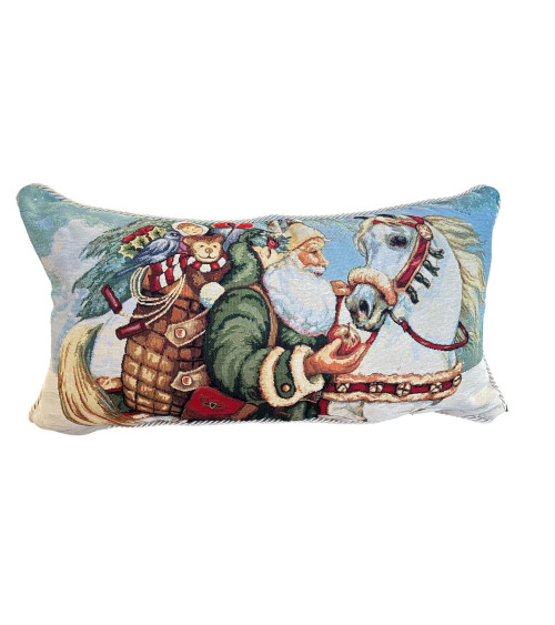 CUSCINO RETTANGOLARE BABBO CON CAVALLO