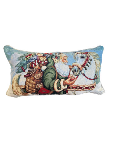 CUSCINO RETTANGOLARE BABBO CON CAVALLO