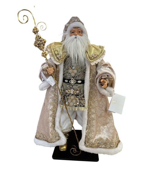 BABBO NATALE IN TESSUTO FIORI DI LENA