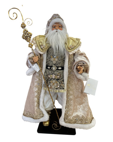 BABBO NATALE IN TESSUTO FIORI DI LENA