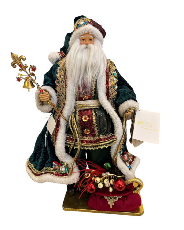 BABBO NATALE IN TESSUTO FIORI DI LENA