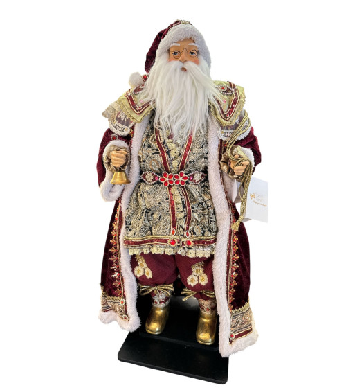 BABBO NATALE IN TESSUTO FIORI DI LENA