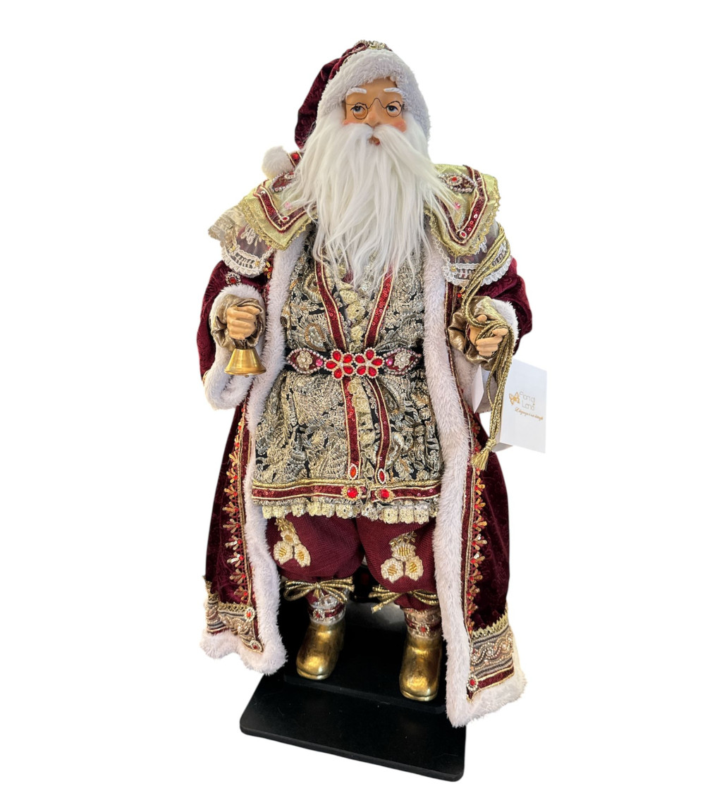 BABBO NATALE IN TESSUTO FIORI DI LENA
