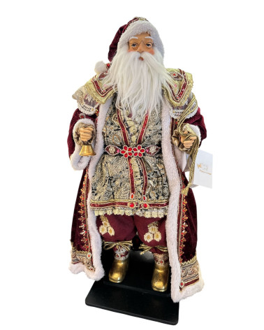 BABBO NATALE IN TESSUTO FIORI DI LENA