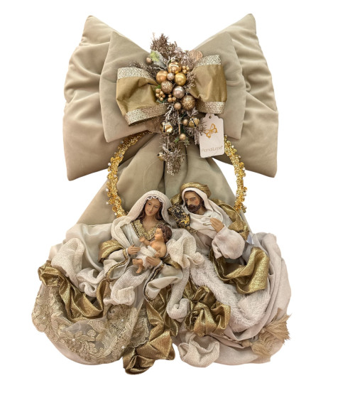 DOPPIO FIOCCO CON SACRA FAMIGLIA