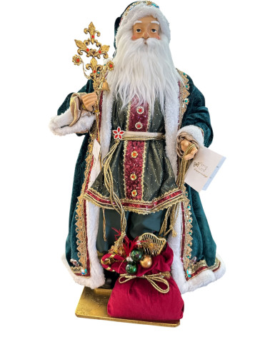 BABBO NATALE IN TESSUTO FIORI DI LENA