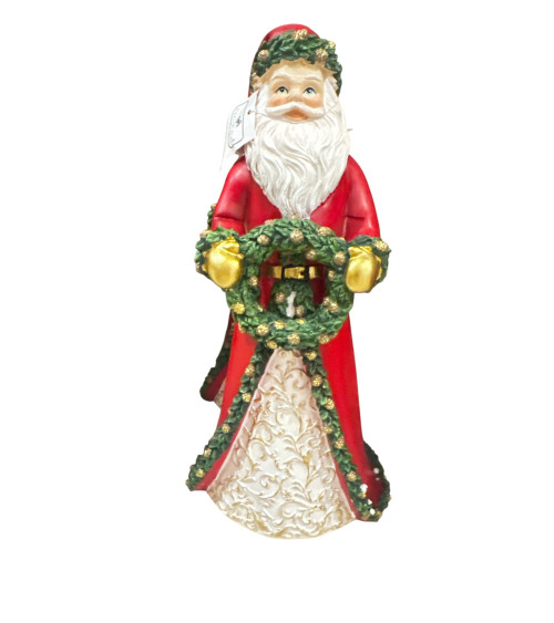 BABBO PICCOLO CON GHIRLANDA FIORI DI LENA