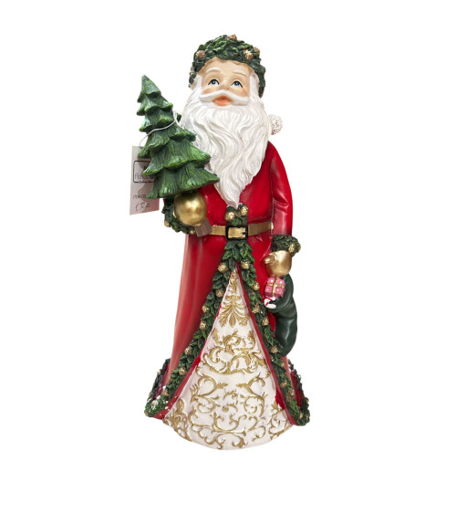 BABBO PICCOLO CON ALBERO FIORI DI LENA