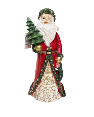 BABBO PICCOLO CON ALBERO FIORI DI LENA