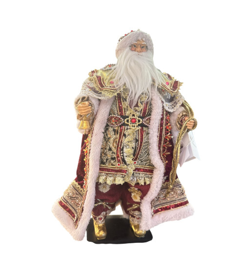 BABBO NATALE IN TESSUTO FIORI DI LENA