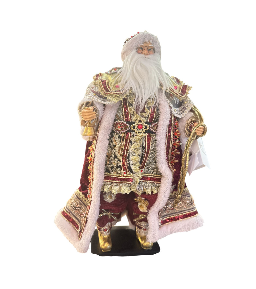 BABBO NATALE IN TESSUTO FIORI DI LENA