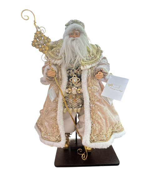 BABBO NATALE TESSUTO FIORI DI LENA