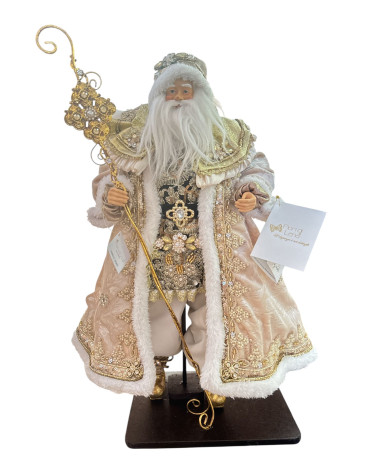 BABBO NATALE TESSUTO FIORI DI LENA