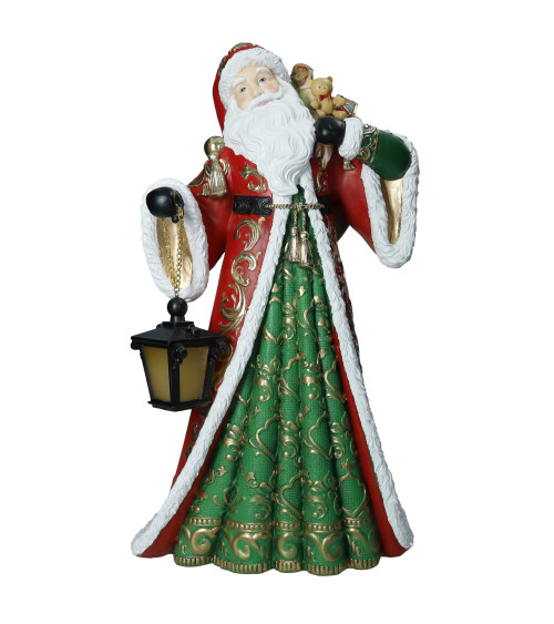 BABBO NATALE CON LANTERNA LED