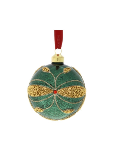SFERA VETRO FLEUR 8 CM VERDE