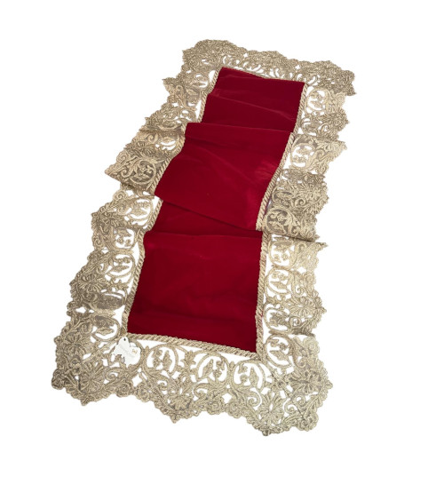 RUNNER VELLUTO ROSSO